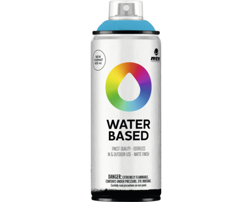 MTN Water Based spuitlak mat RV-217 Avatar Blue 400 ml Spuitbus watergedragen verf, 400 ml