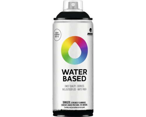 MTN Water Based spuitlak mat RV-9011 Black 400 ml MTN Water Based spuitverf, 400 ml