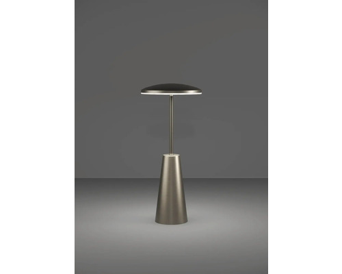 Staande lamp met ronde lampenkap en kegelvormige voet