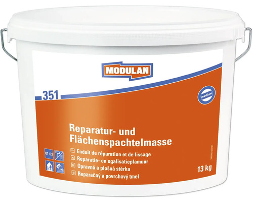 MODULAN 351 Reparatie- en egalisatieplamuur medium 13 kg MODULAN Reparatie- en oppervlakteplamuur in emmer van 13 kilogram