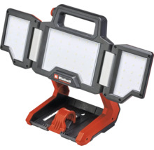 Einhell Logo. LED-bouwlamp met drie verlichtingsoppervlakken en draagbeugel.