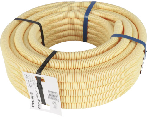 Geribbelde buis van kunststof, opgerold