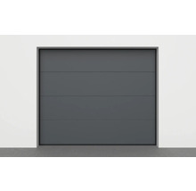 Gesloten garagedeur met horizontale panelen