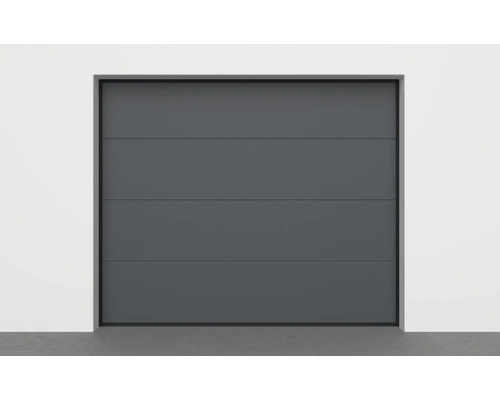 Gesloten garagedeur met horizontale panelen