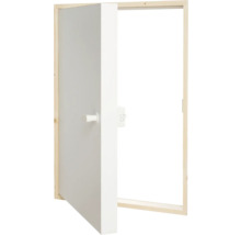 Open binnendeur met houten deurkozijn
