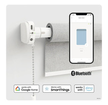 Slimme rolgordijn met smartphonebediening en spraakassistentintegratie