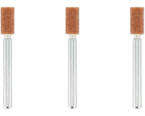 Drie slijpstiften met cilindrische vorm