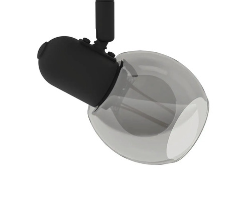 Plafondlamp met glazen kap