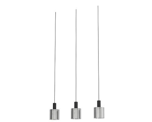 Drie glazen hanglampen