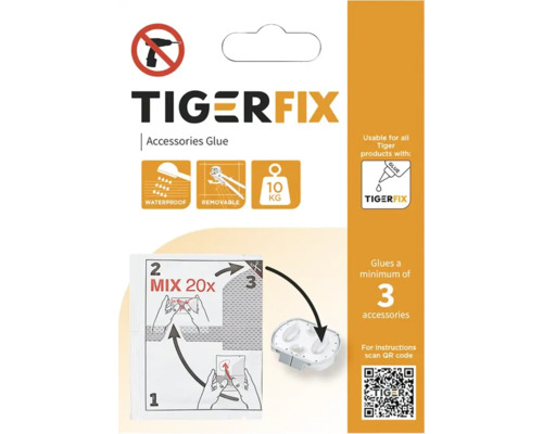 TIGER Plakbevestiging TigerFix wandmontage grijs mat
