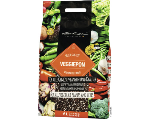 Lechuza Veggiepon speciaal substraat voor groenten en kruiden, 6 liter