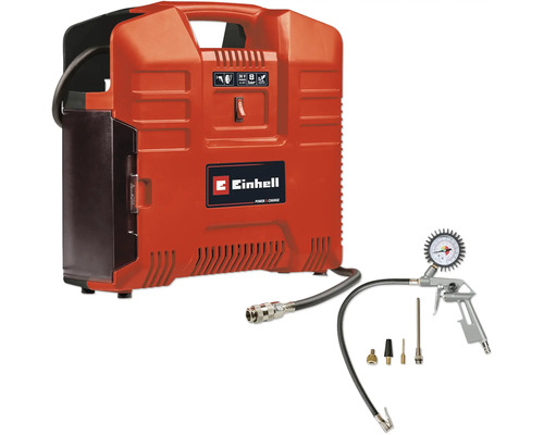 Einhell accu compressor met manometer en accessoires