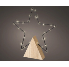 Stervormige LED-decoratielamp met houten voet