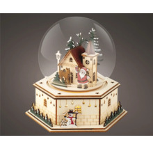 Decoratieve sneeuwbol met kerstmotief en verlichting