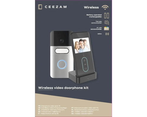Draadloze videodeurtelefoonset van CEEZAM