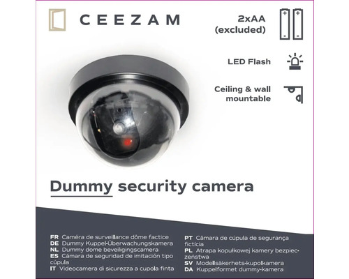 Dummy beveiligingscamera voor wand- en plafondmontage