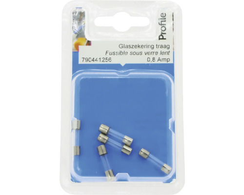 Glaszekering 0,8 Ampère traag