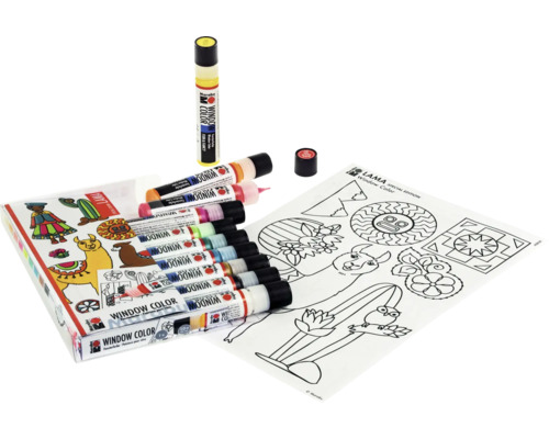 Raamverf set met sjablonen