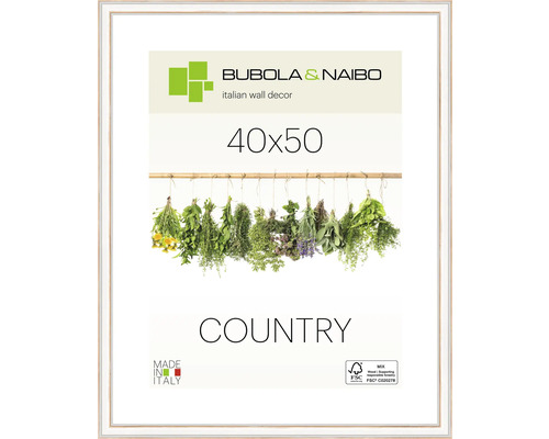BUBOLA&NAIBO Fotolijst hout 7180/30 wit 40x50 cm