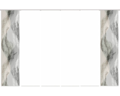 HOME FASHION Paneelgordijn Torre wit 60x245 cm set van 6