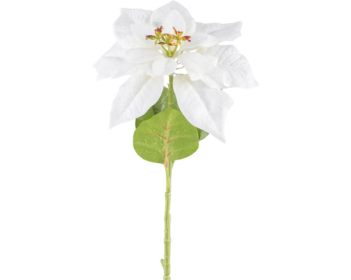 Kunst kerstster met witte bloemen