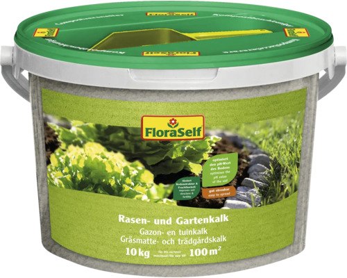 FloraSelf gazon- en tuinkalk, 10 kg emmer
