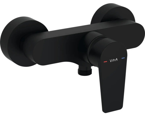 Zwarte ééngreeps douchekraan van Vitra