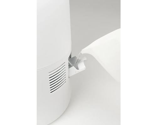 Bevochten van de luchtbevochtiger met een container