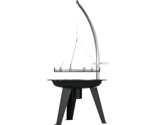 Draaibare barbecue met grillrooster en driepoot