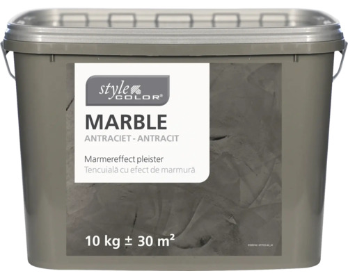 STYLECOLOR Effectverf muur Marmor antraciet 10 kg Emmer marmereffect pleister, 10 kg voor 30 m²