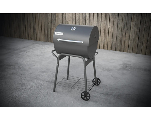 Kogelbarbecue met opbergrooster en wielen