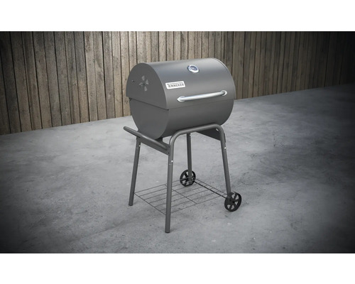 Barbecue met wielen en opbergplank