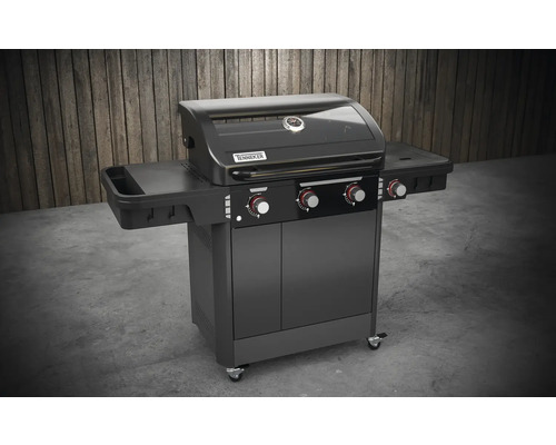 Tennesser gasbarbecue met zijplanken en onderkast