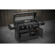 Gasbarbecue met vier branders, zijbrander, grillrooster en onderkast