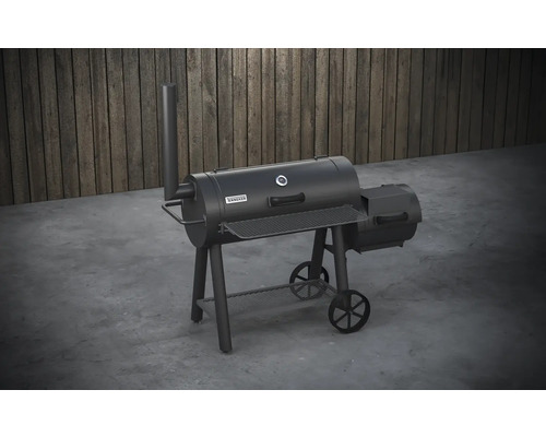 Tonne Smoker Grill met rookkamer, opbergplanken en wielen