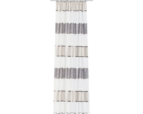 HOME FASHION Gordijn lichtdoorlatend Walter grijs/beige 140x225 cm