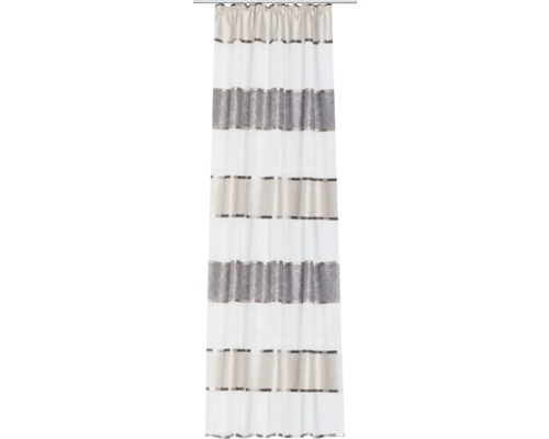 HOME FASHION Gordijn lichtdoorlatend Walter grijs/beige 140x245 cm