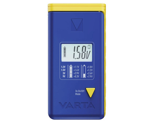 Varta batterijtester voor het meten van de batterijspanning