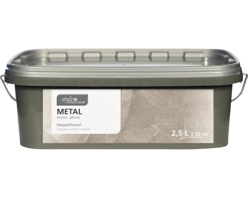 Metaal effectverf in emmer met 2,5 liter inhoud