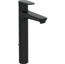 Zwarte wastafel eenhendelmengkraan