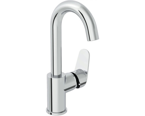 Metalen keukenkraan met hoge uitloop