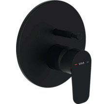 Zwarte Vitra wastafelmengkraan voor wandmontage