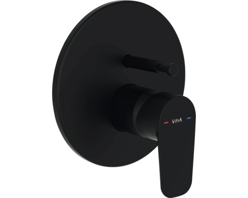 VITRA Inbouw badkraan Flow Soft A4322836EXP mat zwart Zwarte Vitra wastafelmengkraan voor wandmontage