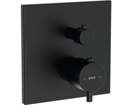 VITRA Inbouwthermostaat Flow Square A4335836EXP mat zwart Vitra Logo eenhendelmengkraan voor douche