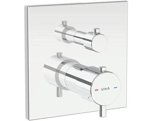 VITRA Inbouwthermostaat Flow Square A43358EXP chroom Vitra Logo opbouwthermostaatkraan voor badkamer