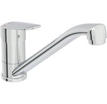 Eenhendelmengkraan voor wastafels van metaal.