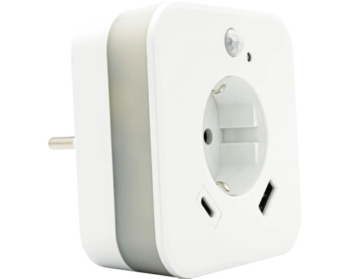 Witte stekkeradapter met USB-poorten