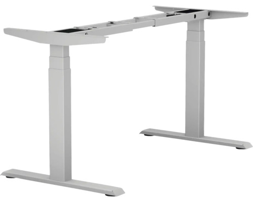 Bureau onderstel E-MORE zit-sta elektrisch verstelbaar 64-129 cm, zilver Verstelbaar metalen bureauframe