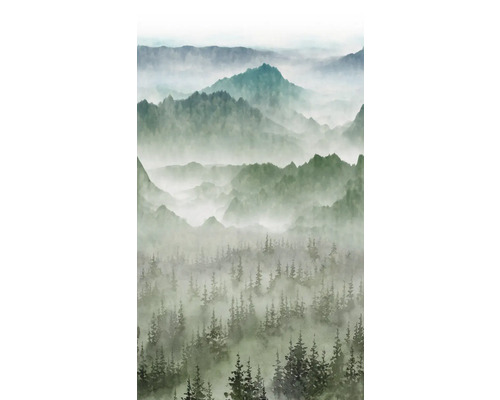GRANDECO Digitaal fotobehang vlies berglandschap 159x280 cm