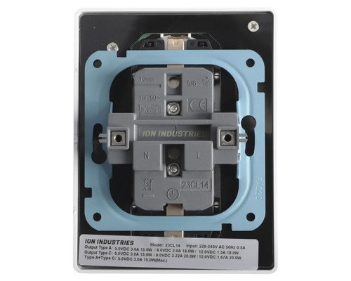 ION Industries stopcontact, achteraanzicht